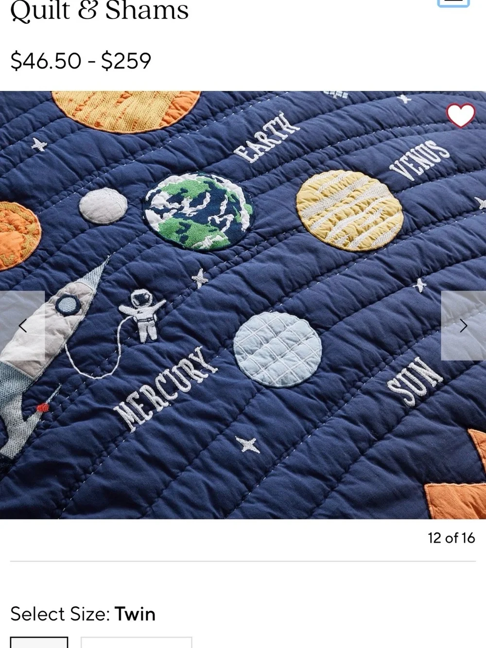 Pottery Barn Kids quilted navy